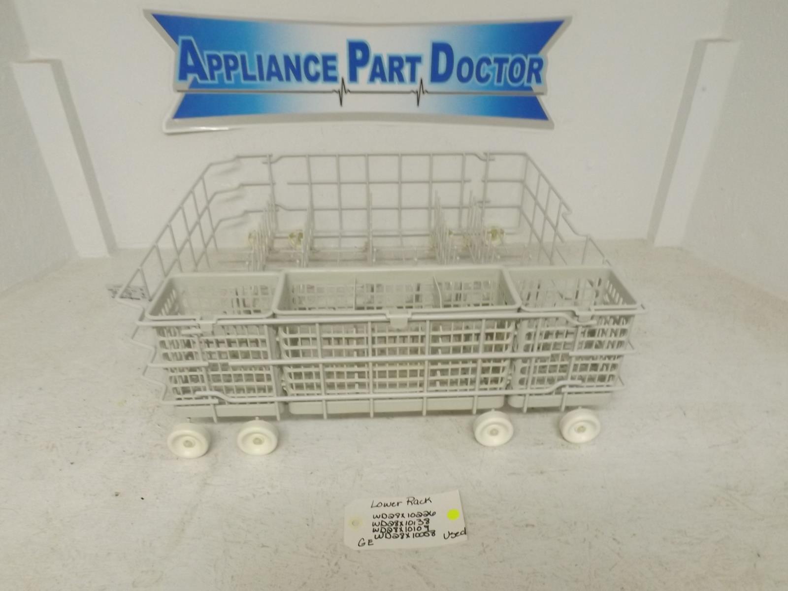 GE Dishwasher WD28X10226 WD28X10138 WD28X10109 WD28X10058 Lower Rack Used GE Dishwasher WD28X10226 WD28X10138 WD28X10109 WD28X10058 Lower Rack Used